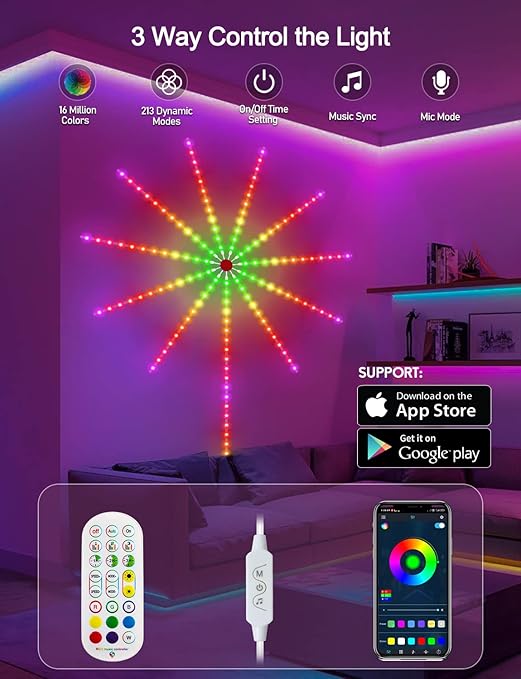 أضواء LED للألعاب النارية الذكية