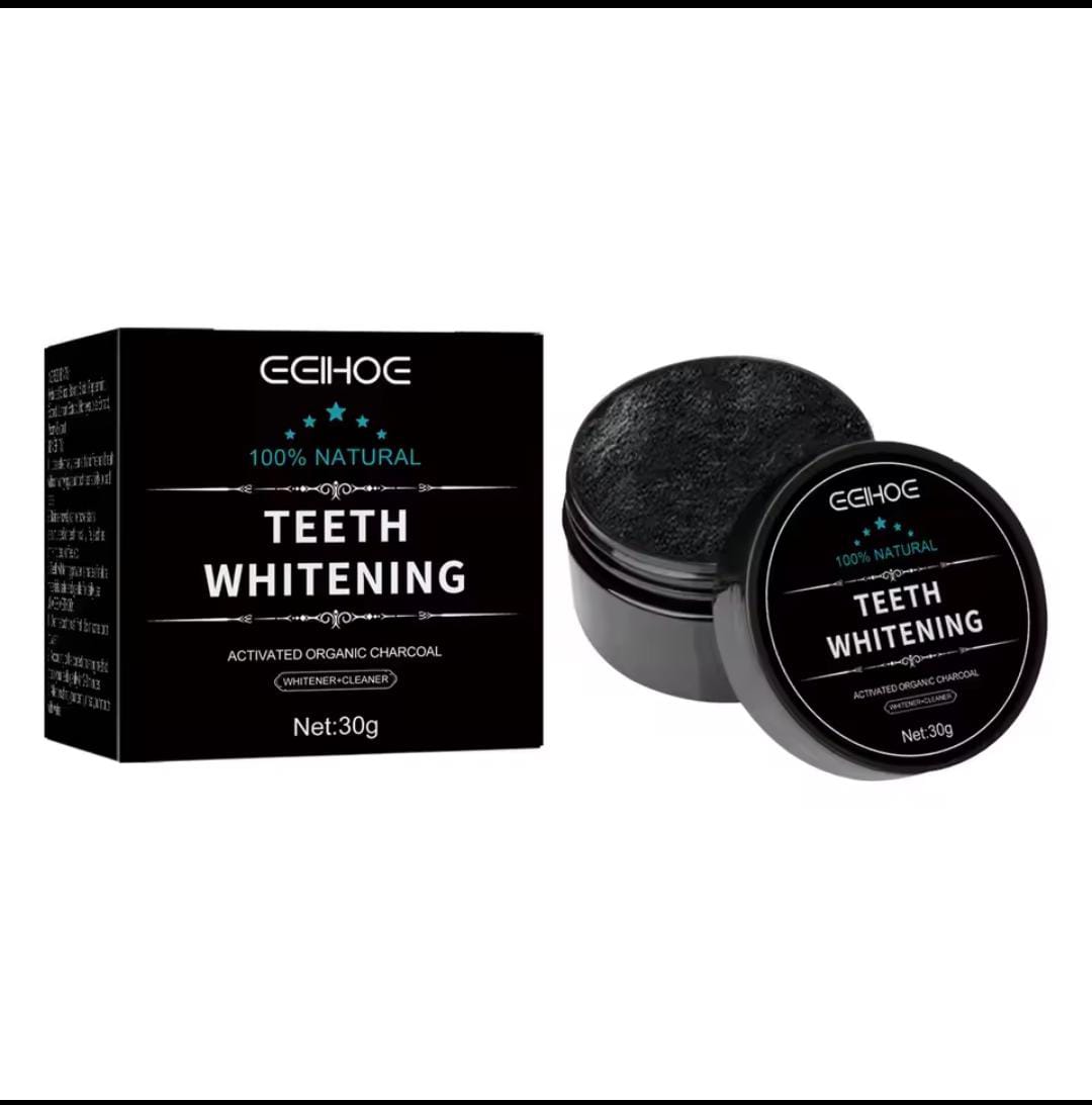 مسحوق الفحم لتبييض الأسنان