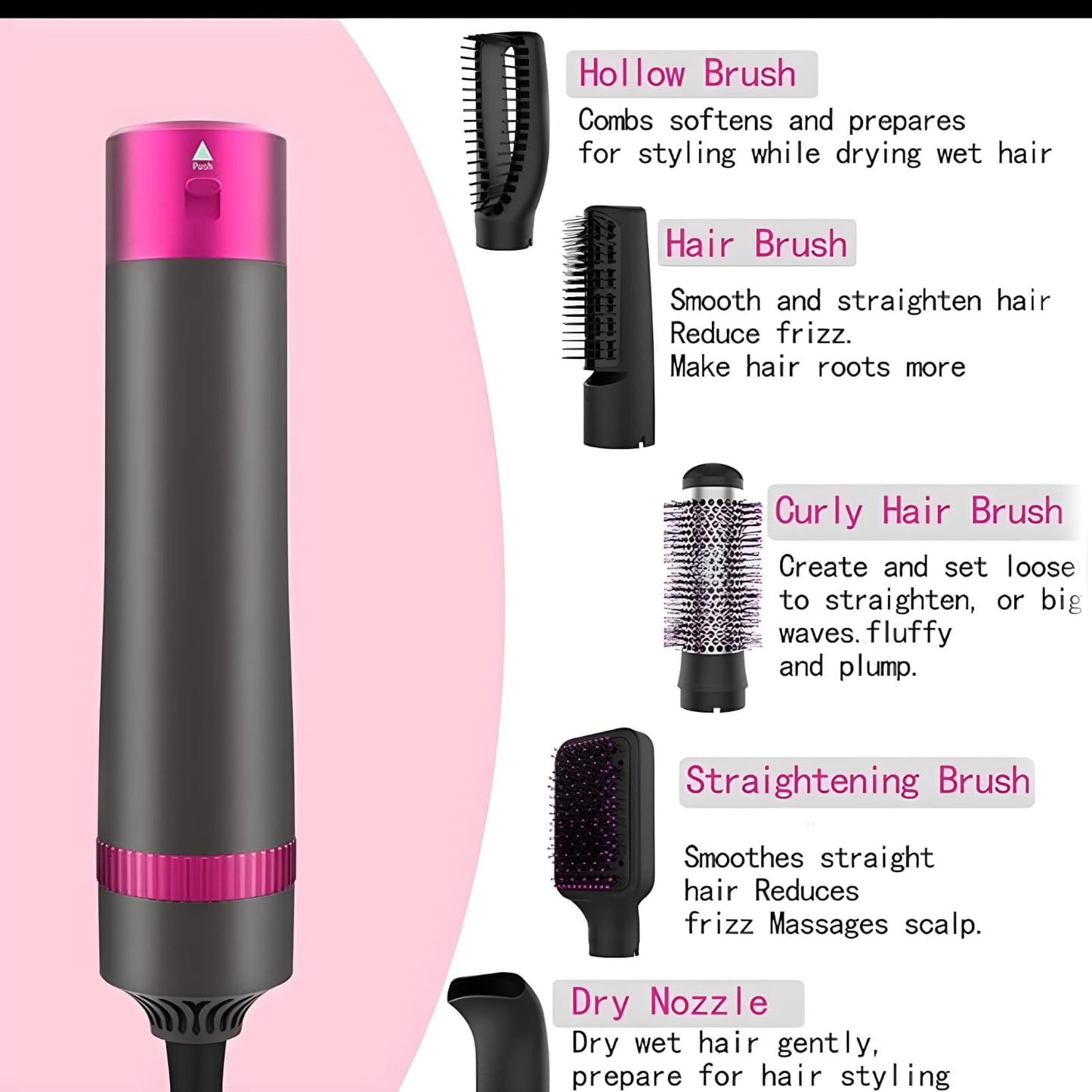 فرشاة الهواء الساخن سيرين (5 في 1)