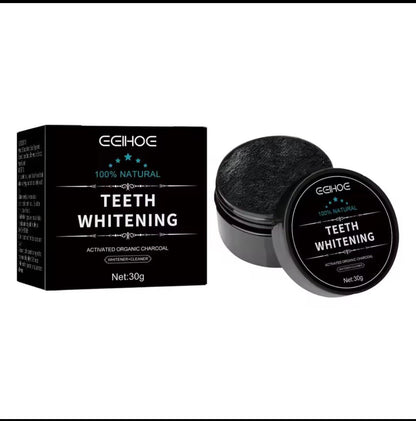 مسحوق الفحم لتبييض الأسنان