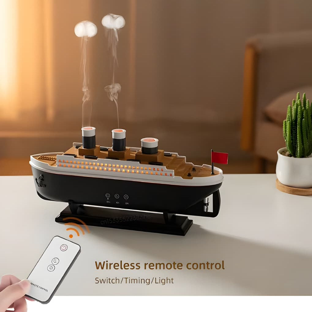 موزع مرطب هواء بتصميم سفينة تايتانيك البخارية للمنزل