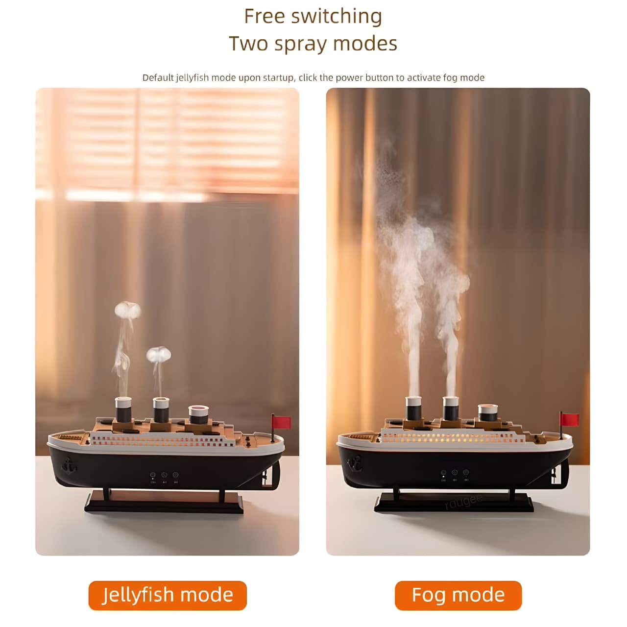 موزع مرطب هواء بتصميم سفينة تايتانيك البخارية للمنزل